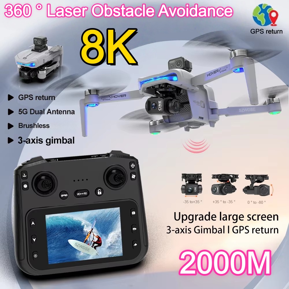 Drone Gimbal Tiga-Axis 2KM 8K  - Drone Gimbal 3 Axis ulasan dan harga